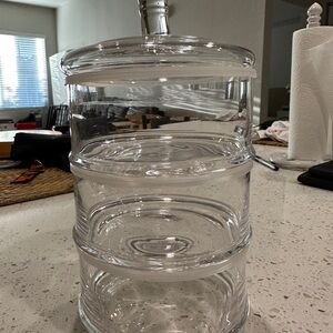 Stackable Clear Glass Canister